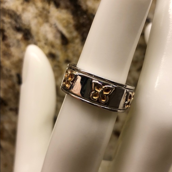STERLING SILVER BUTTERFLY RING SIZE 6 - Picture 8 of 10